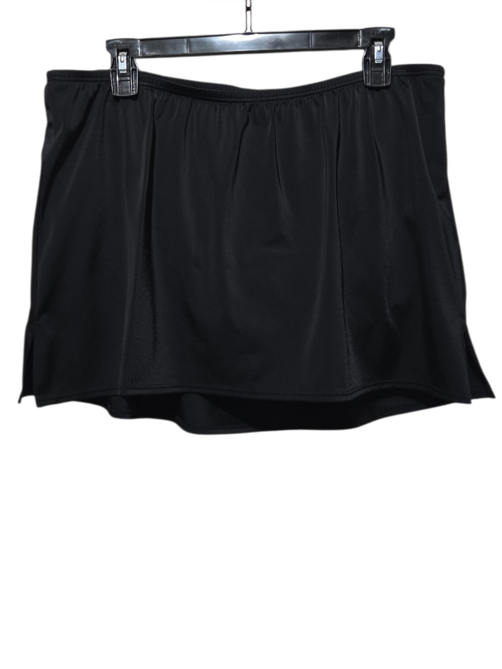 Swim by Cacique Swim Skirt Black Slitted Attached Briefs Women’s 12